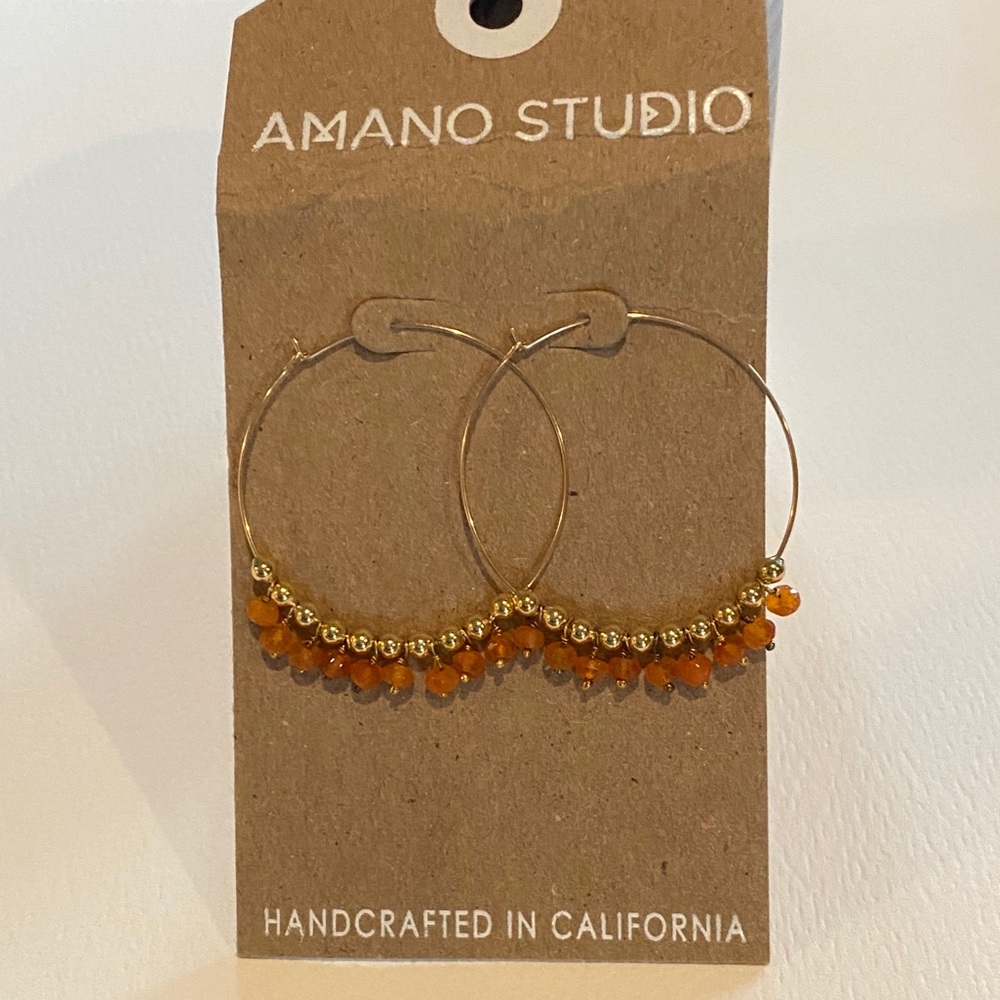 14 karat gold filled hoops by Amano Studio NWT!